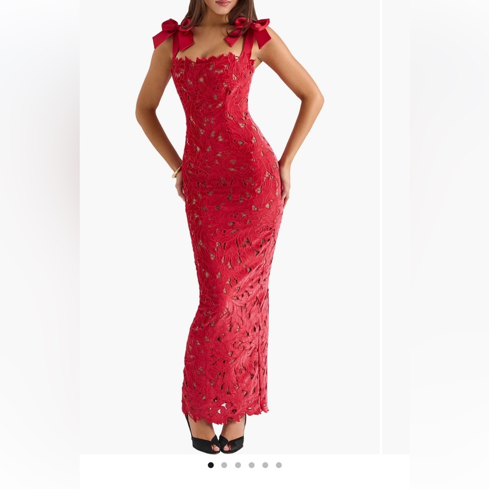 House of CB Red Strapless Dress